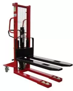 MANUAL STACKER, PALLET STACKER, MANUAL PALLET STACKER, HIGH LIFT STACKER, HIGH LIFT PALLET STACKER, PALLET LIFTER, LIFTRUCK, PALLET STACKING TRUCK, HIGH LIFTING STACKER, HIGH LIFTING PALLET STACKER, ELECTRIC STACKER, POWERED STACKER